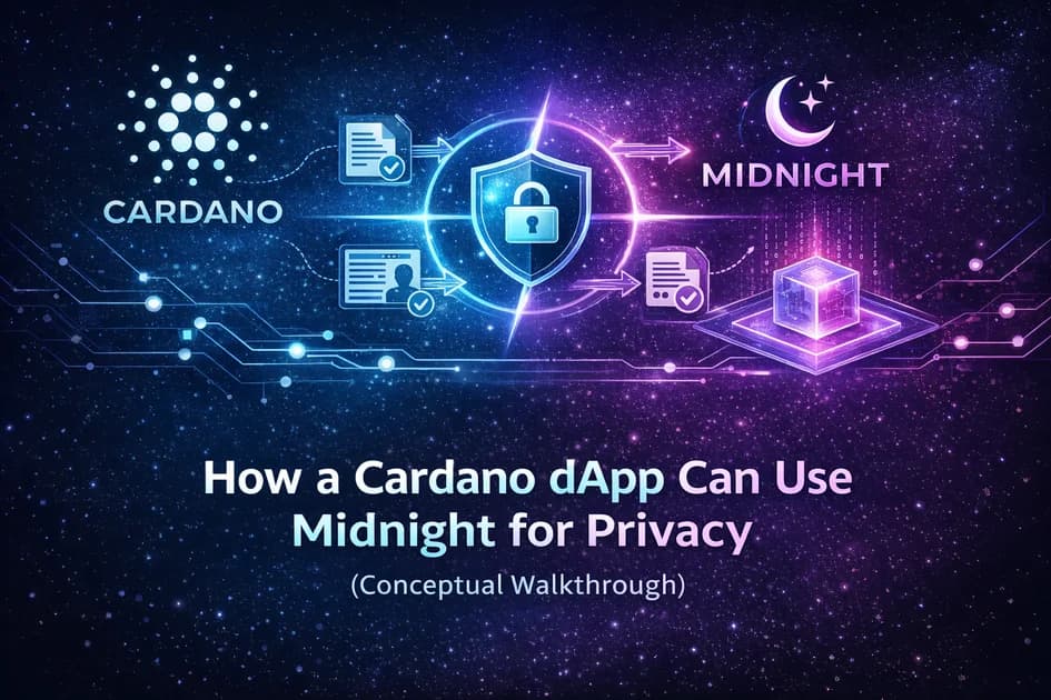 How a Cardano dApp Can Use Midnight for Privacy (A Conceptual Walkthrough)